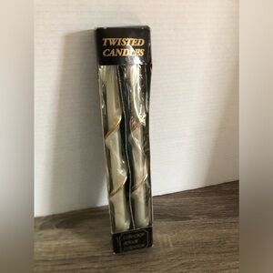 Vtg NOS Pearlescent Twisted Candles